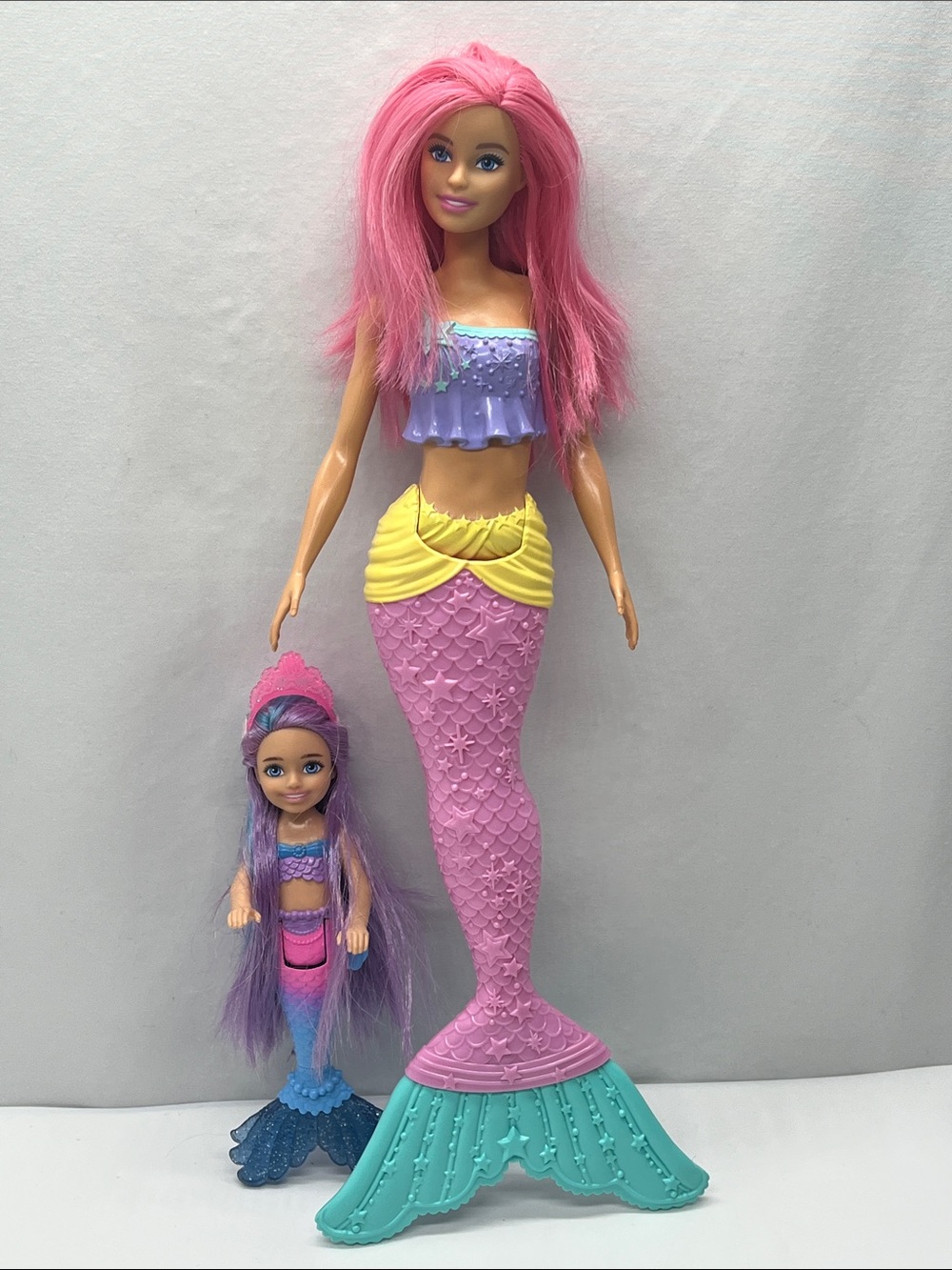 Barbie Pink & Purple Mermaid Doll Duo with Teal Tail Accents